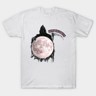 Happy Halloween Grim Reaper and the Moon T-Shirt